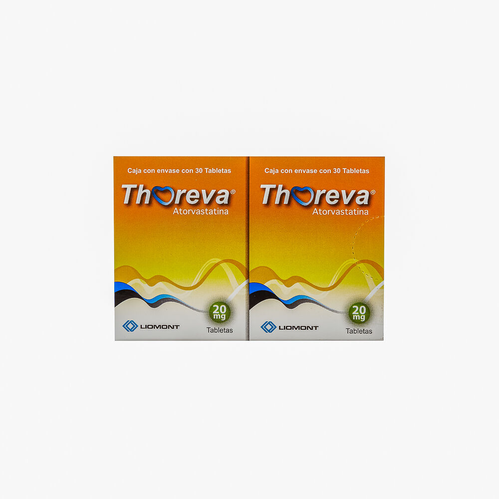 THOREVA 20MG C 30 TAB DUAL ATORVASTATINA