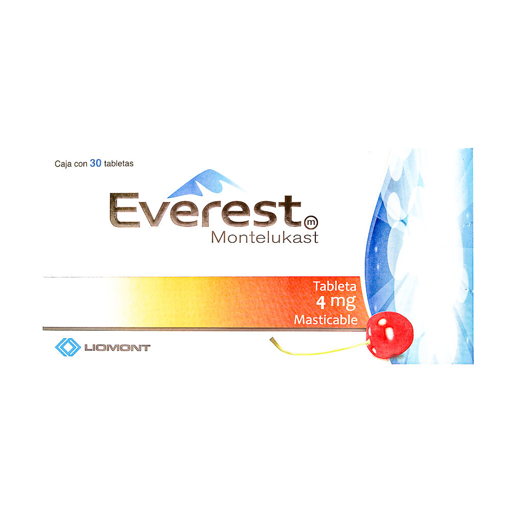 EVEREST 4MG C 30 TAB MASTICABLE MONTELUKAST