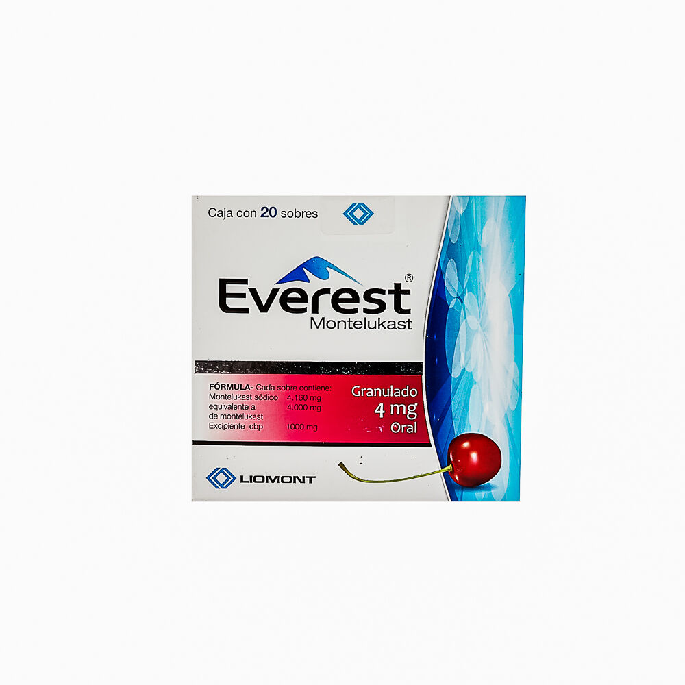 EVEREST GRANULADO 4MG C 20 SOB MONTELIKAST