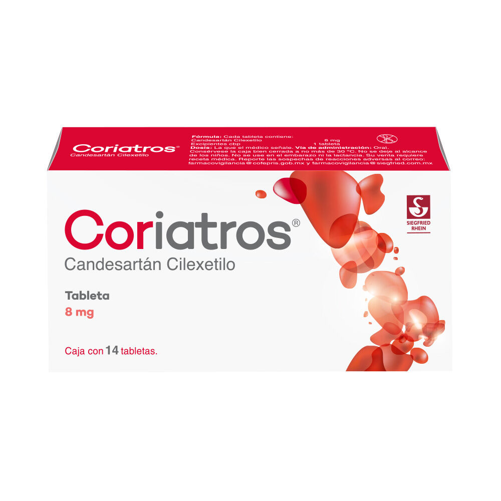 CORIATROS 8MG C 14 TAB CANDESARTAN