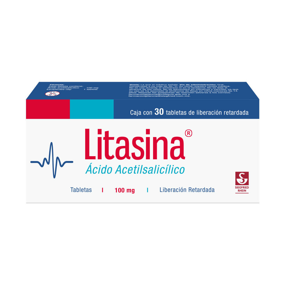 LITASINA 100MG C 30 TAB ACIDO ACETILSALICILICO