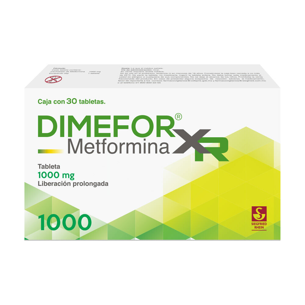 DIMEFORXR 1000MG C 30 TAB