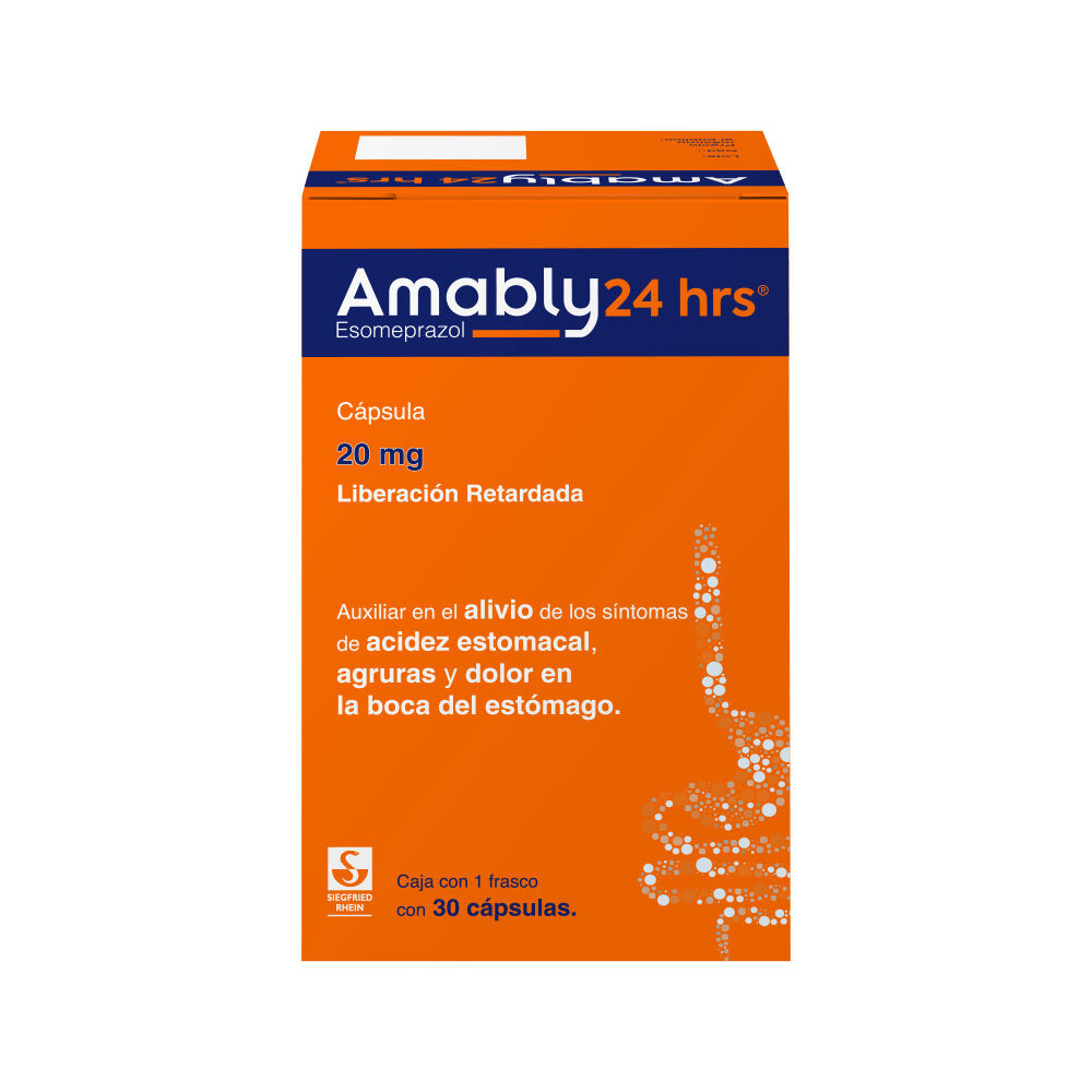 AMABLY 24HRS 20MG C 30 CAP ESOMEPRAZOL