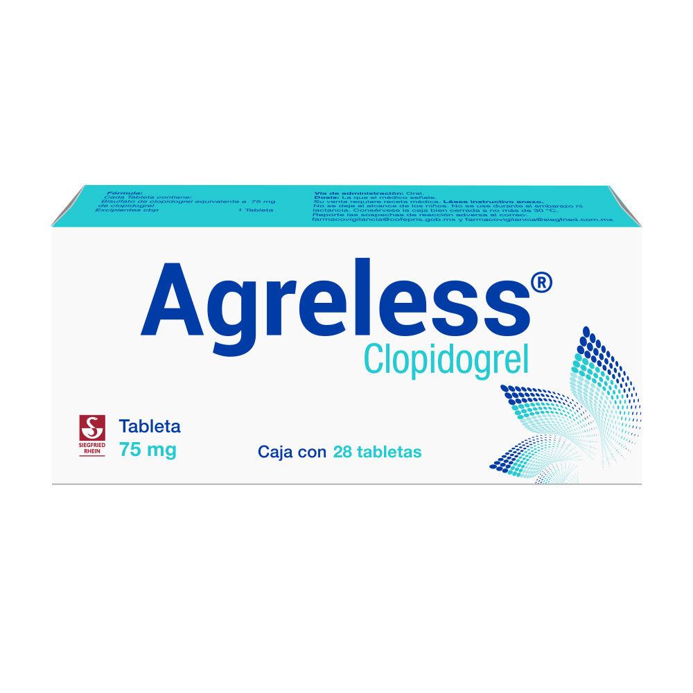 AGRELESS 75MG C 28 TAB CLOPIDOGREL