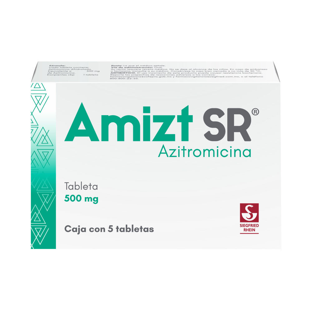 AMIZT SR 500MG C 5 TAB AZITROMICINA