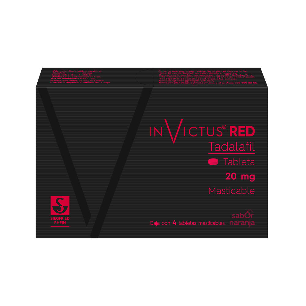 INVICTUS RED MASTICABLE C 4 TAB TADALAFIL