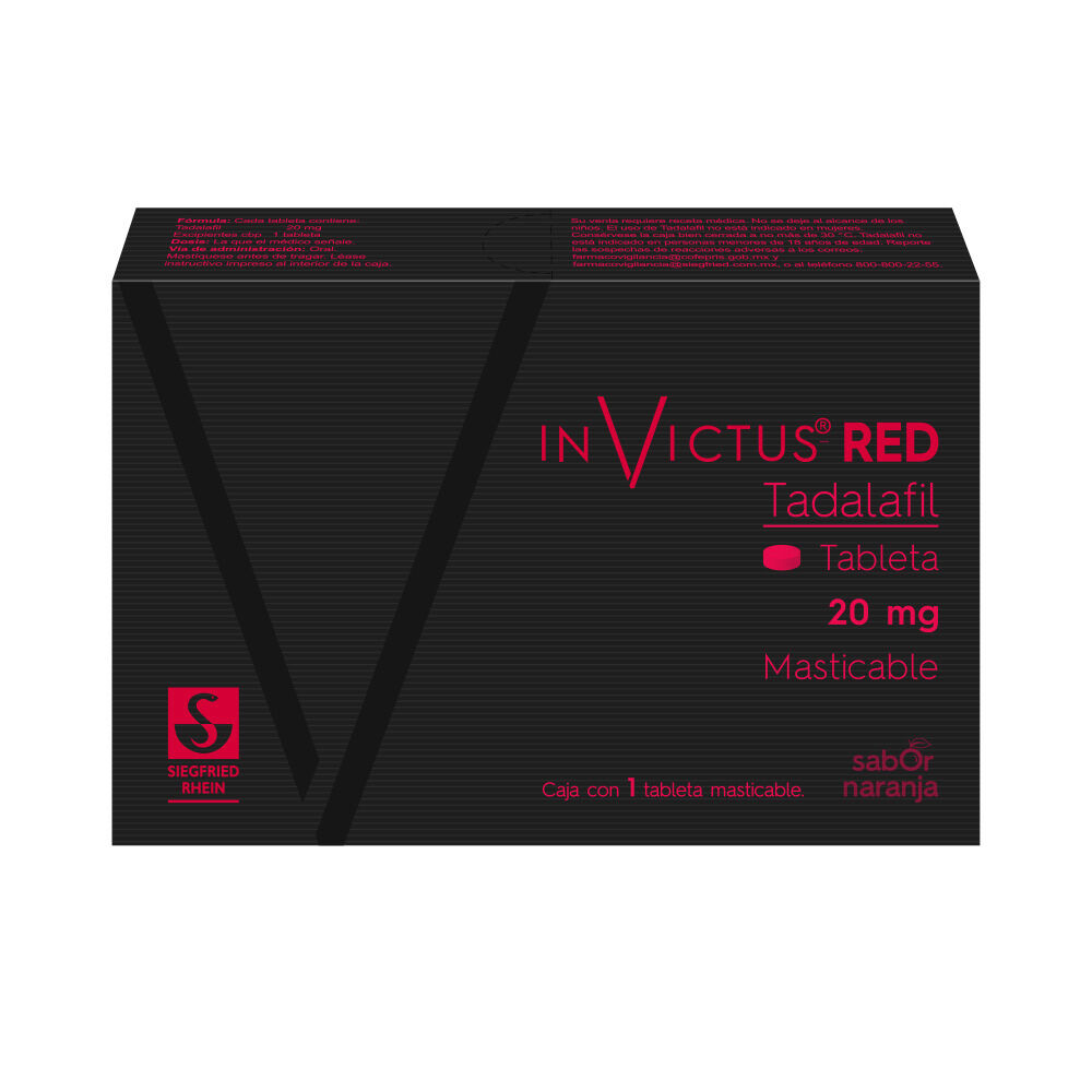 INVICTUS RED MASTICABLE C 1 TAB TADALAFIL