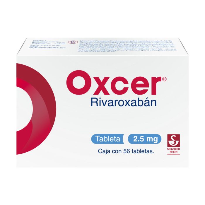 OXCER 2.5MG C 56 TAB RIVAROXABAN