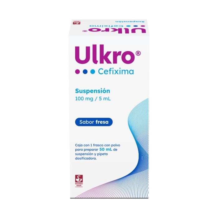 ULKRO 100MG5ML SUSP SAB FRESA 50ML CEFEXIMA