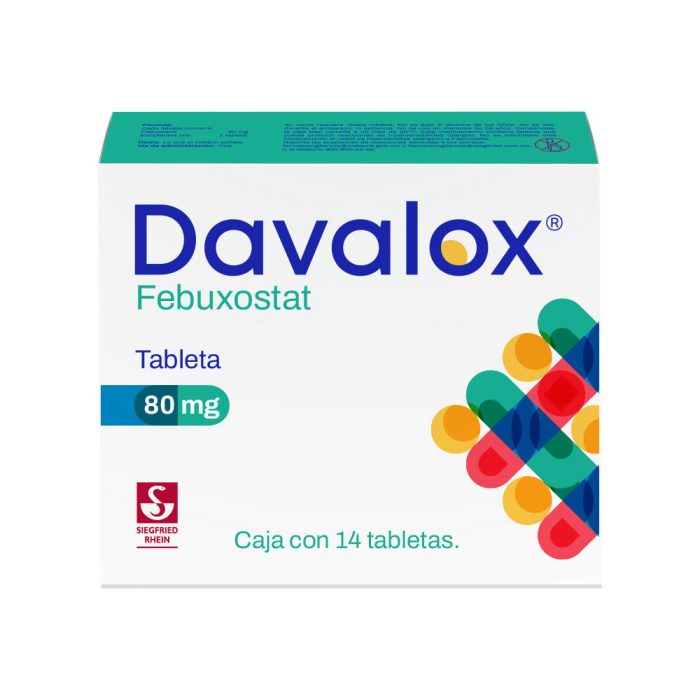 DAVALOX 80MG C 14 TAB FEBUXOSTAT