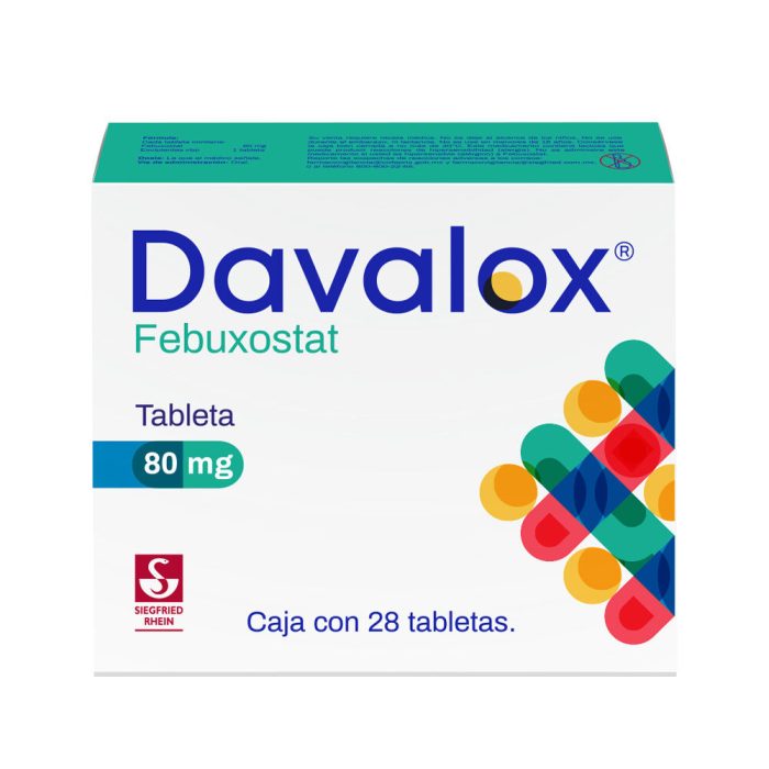 DAVALOX 80MG C 28 TAB FEBUXOSTAT
