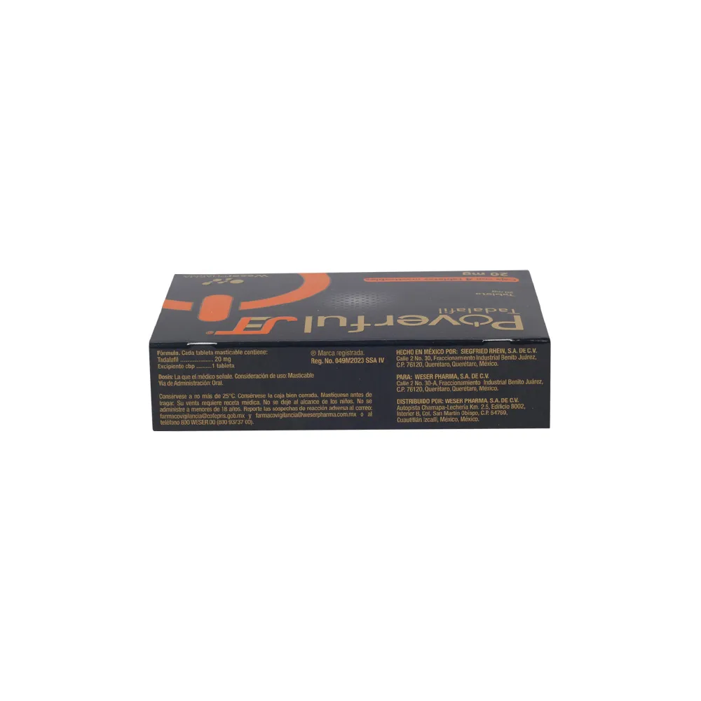 POVERFUL JET 20MG C 4 TAB MASTICABLE TADALAFIL