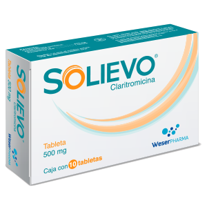 SOLIEVO 500MGC 10 TAB CLARITROMICINA