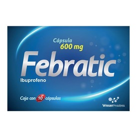 FEBRATIC 600MG C 10 CAP IBUPROFENO