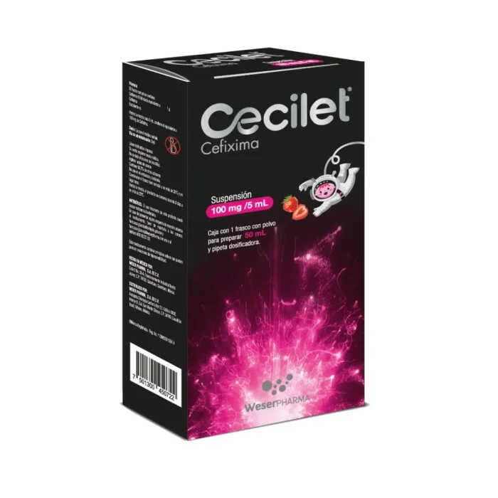 CECILET 100MG5ML SUSP ORAL 50ML CEFIXIMA