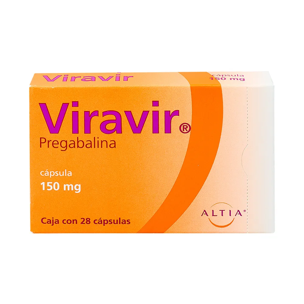 VIRAVIR 150MG CAPS 28 PREGABALINA