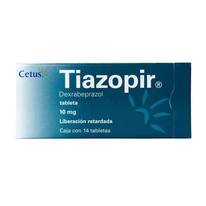 TIAZOPIR 10MG LR C 14 TAB DEXRABEPRAZOL