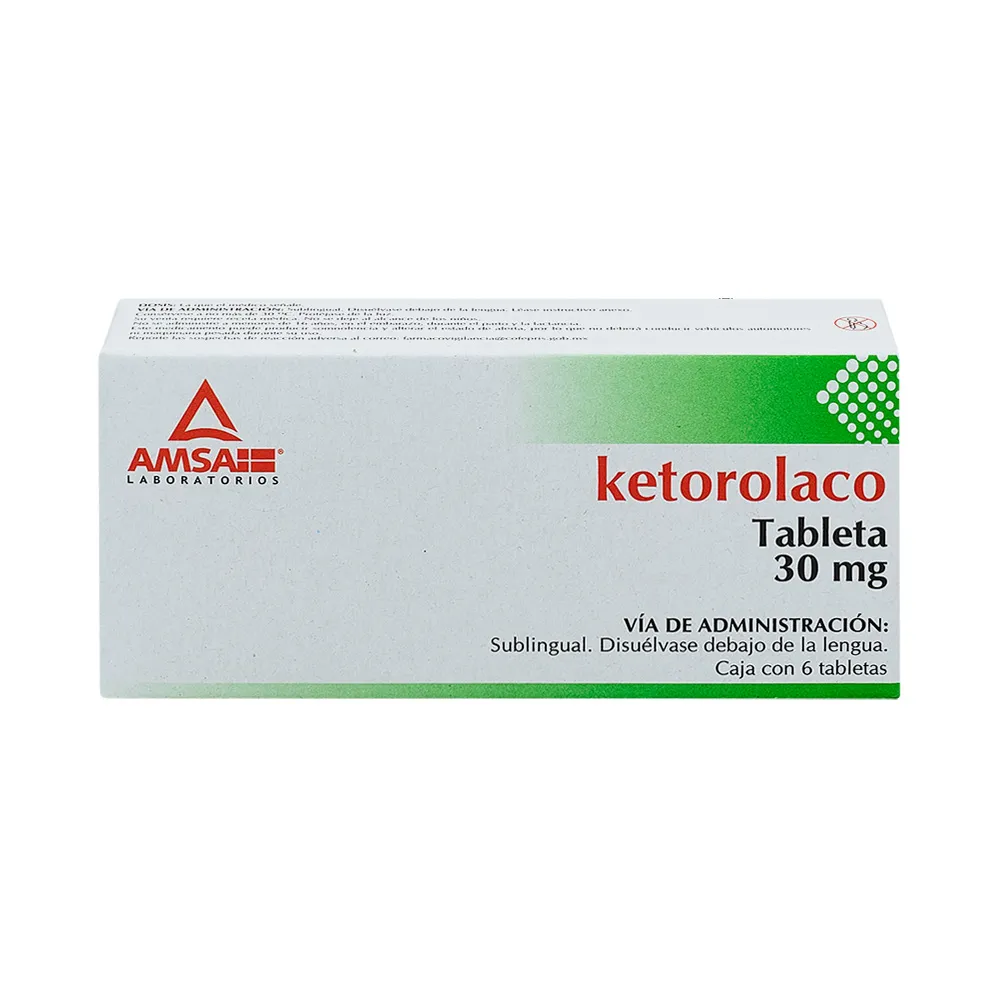 KETOROLACO SUBLING 30MG C 6 TAB AMSA
