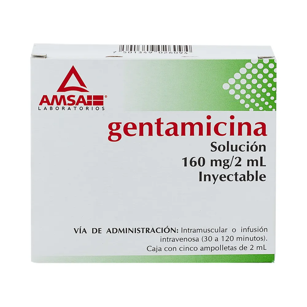 GENTAMICINA 160MG AMP 2ML C 5 AMSA
