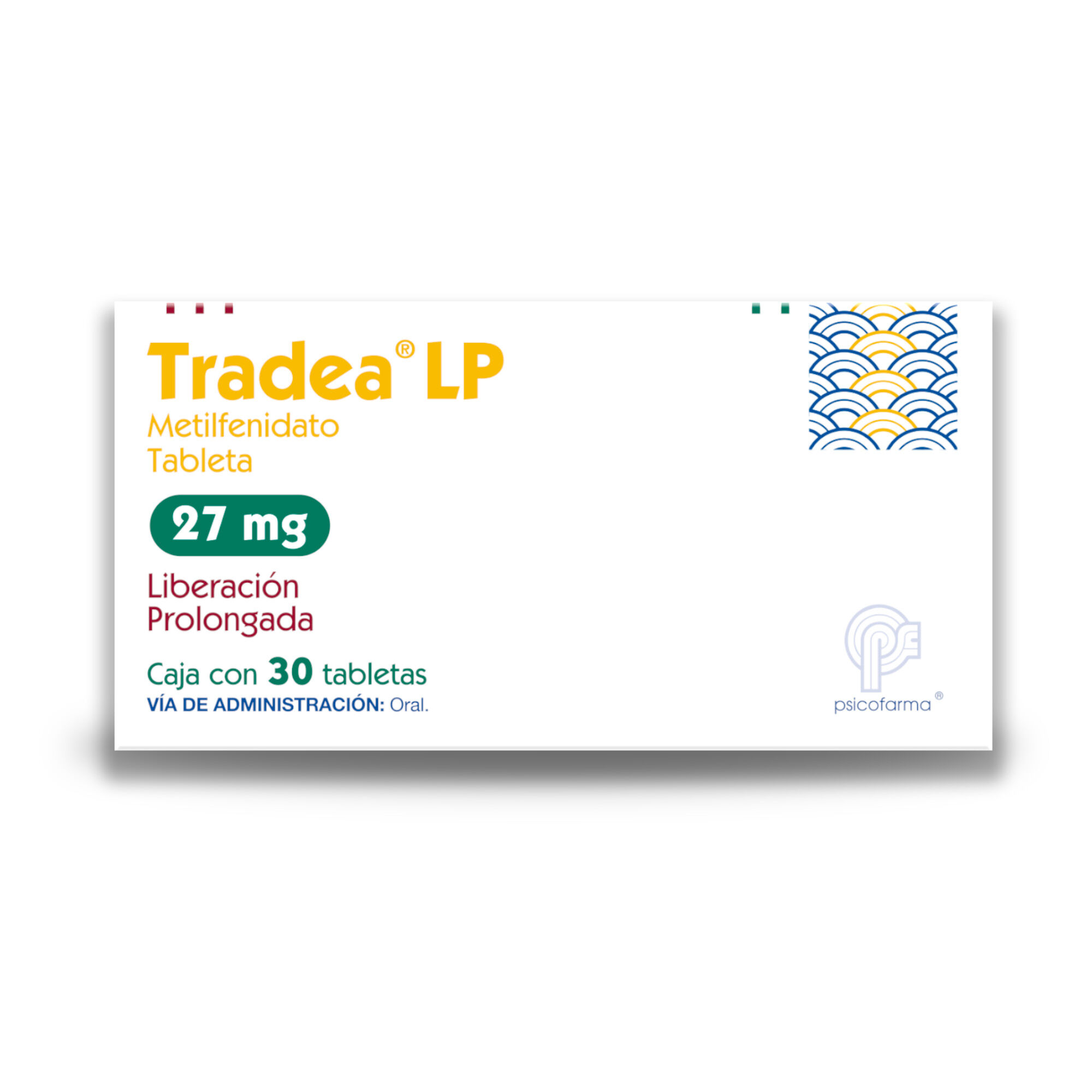 TRADEA LP 27MG C 30 TAB  METILFANIDATO