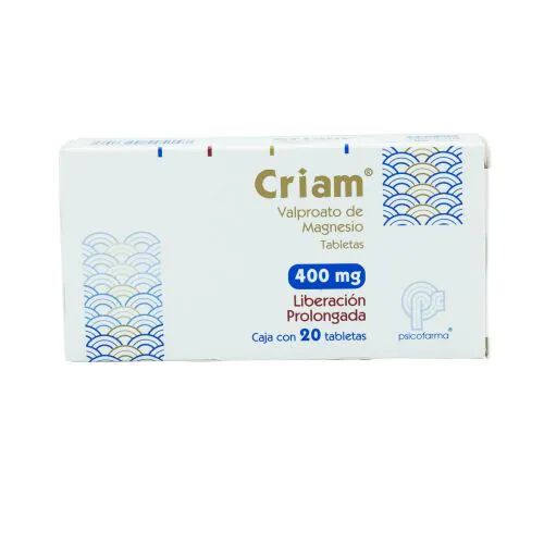CRIAM 400MG LP C 20 TAB ACIDO VALPROICO