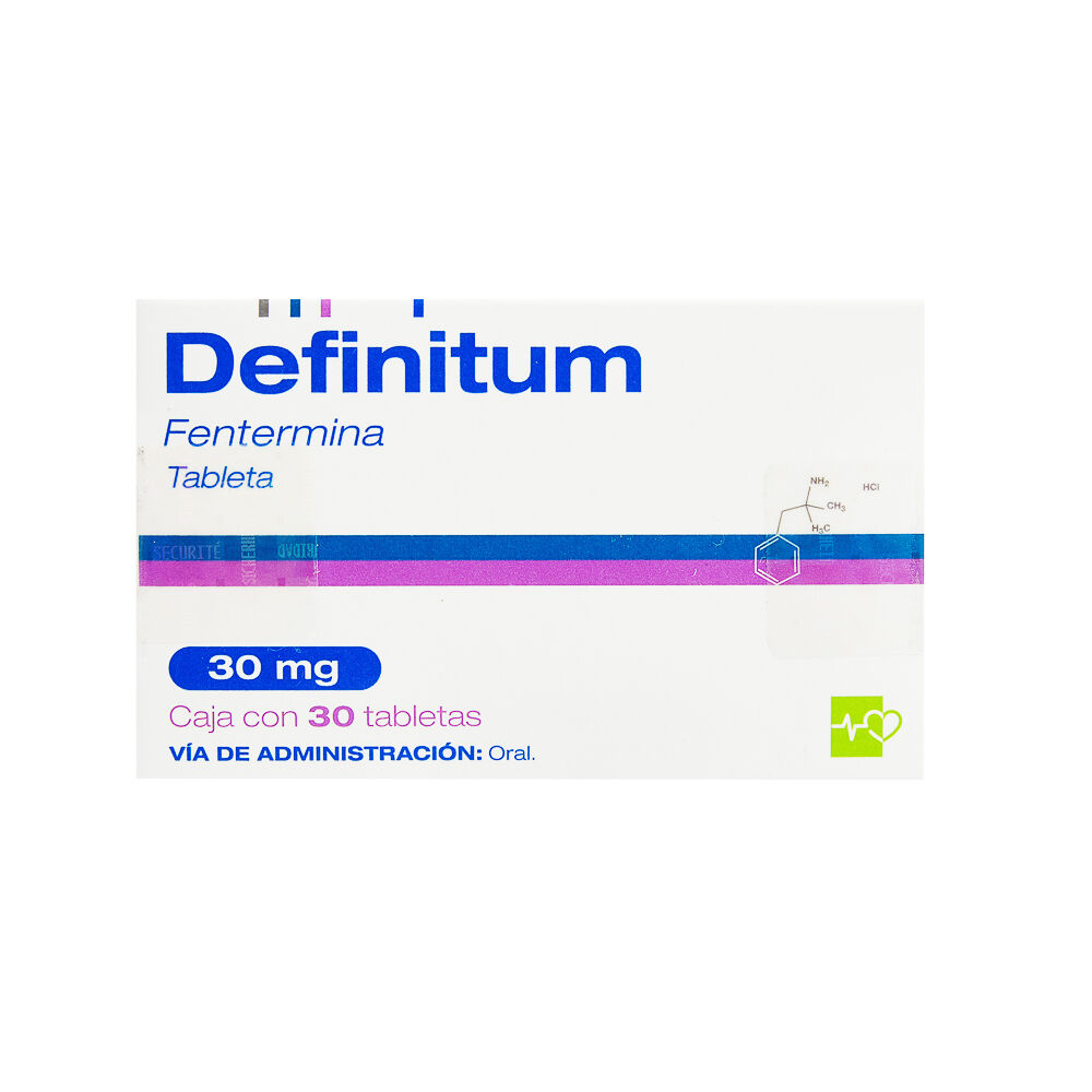 DEFINITUM 30MG C 30 TAB FENTERMINA