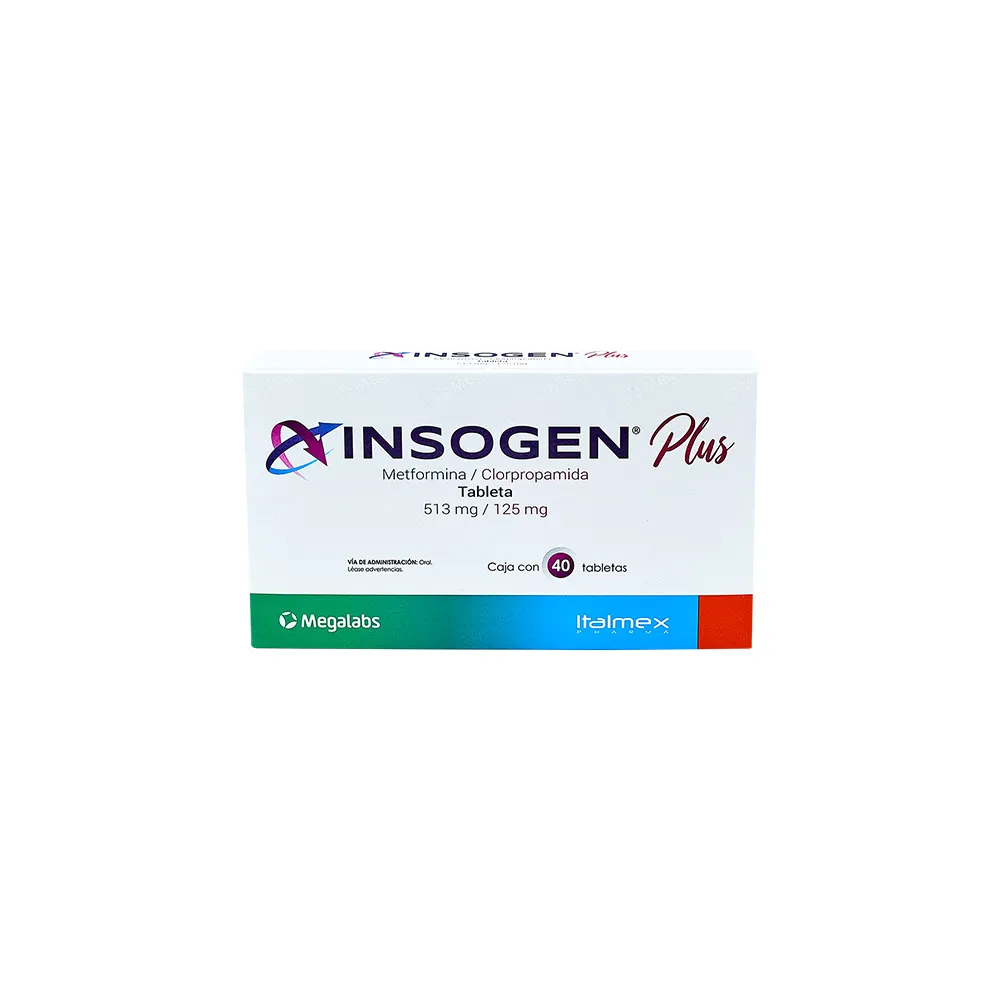 INSOGEN PLUS 513/125MG C 40 TAB