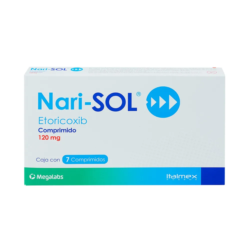 NARI-SOL 120MG C 7 COMPRIMIDOS ETORICOXIB