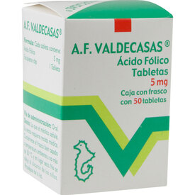 ACIDO FOLICO 5MG C 50 TAB VALDECASAS