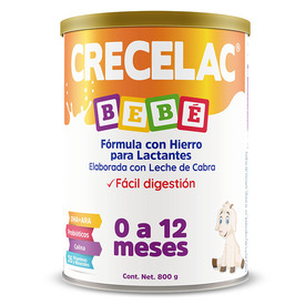 CRECELAC BEBE PVO 0 A 12 MESES LECHE DE CABRA 800G