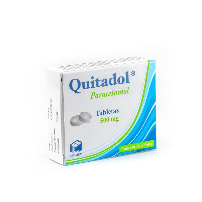 QUITADOL 500MG C 10 TAB PARACETAMOL