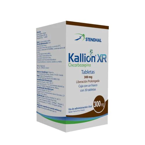 KALLION XR 300MG LP C 30 TAB 0XCARBAZEPINA