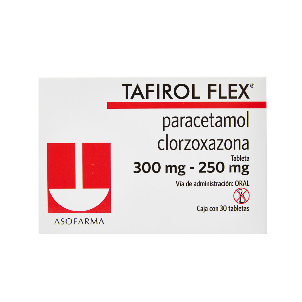 TAFIROL FLEX 300MG250MG C 30 TAB PARACETAMOLPARACETAMOLCLORZOXAZONA