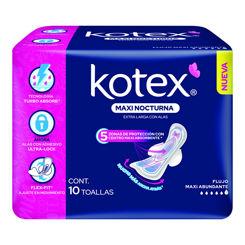 KOTEX MAXI TOALLAS SANITARIAS C ALAS C 10 NOCT