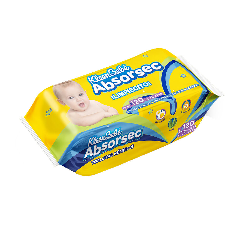 KLEENBEBE ABSORSEC TLLS HUMEDAS C 120 REPUESTO