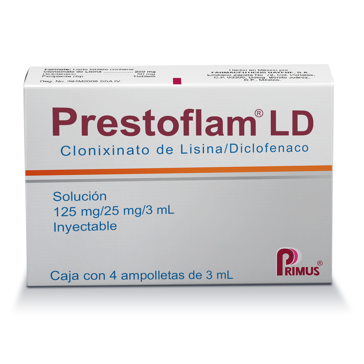 PRESTOFLAM LD 125/25MG C 4 AMP
