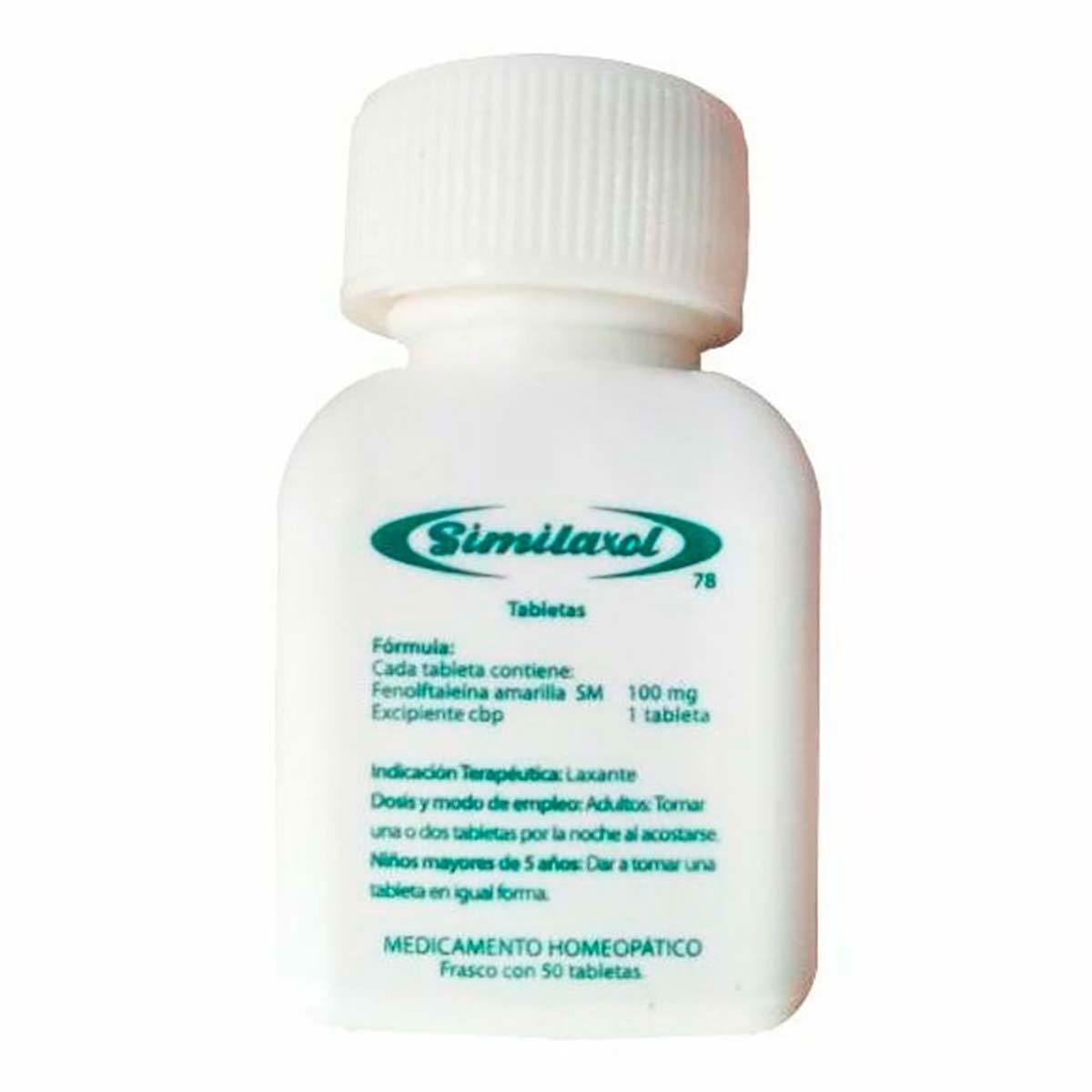 SIMILAXOL 78C C 50 TAB FENOFTALEINA AMARILLA SM