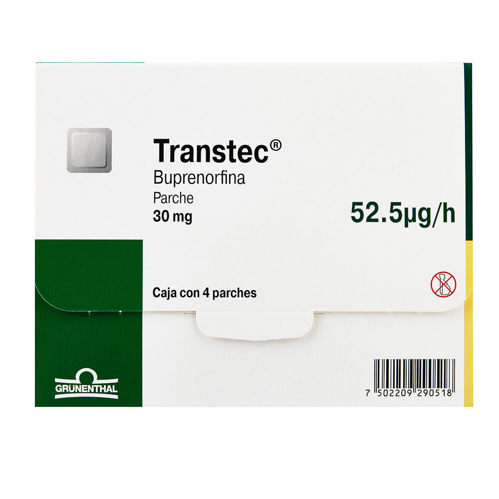 TRANSTEC 30MG C 4 PARCHE BUPRENORFINA