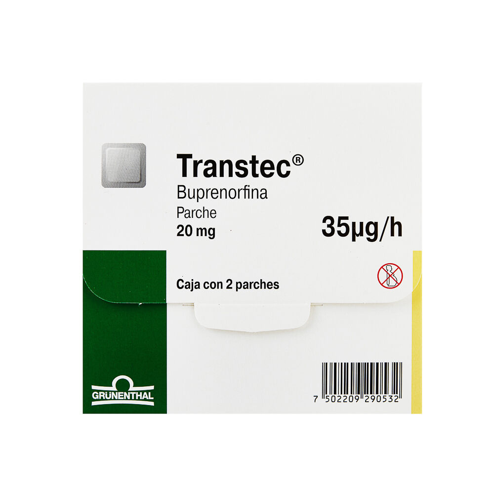 TRANSTEC 20MG C 2 PARCHE BUPRENORFINA