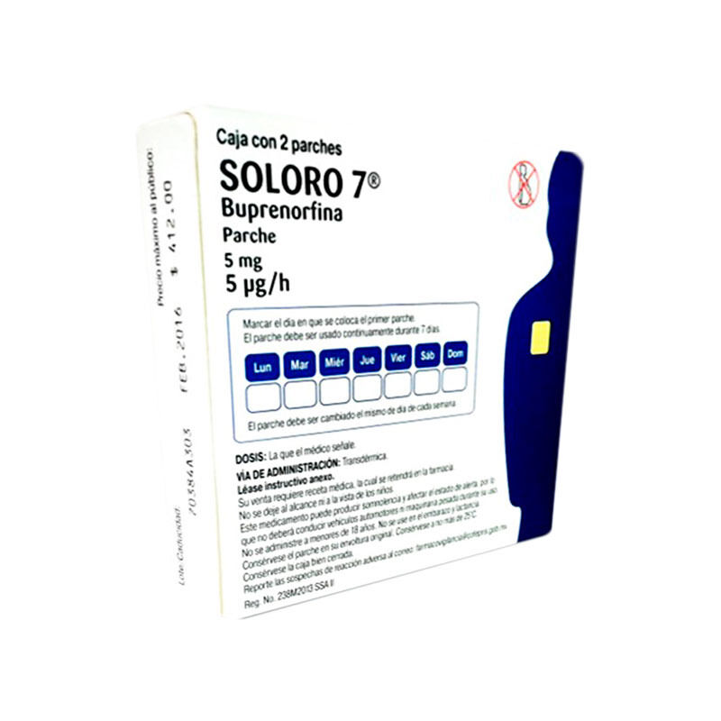 SOLORO 7 PARCHE 5MG C 2 BUPRENORFINA