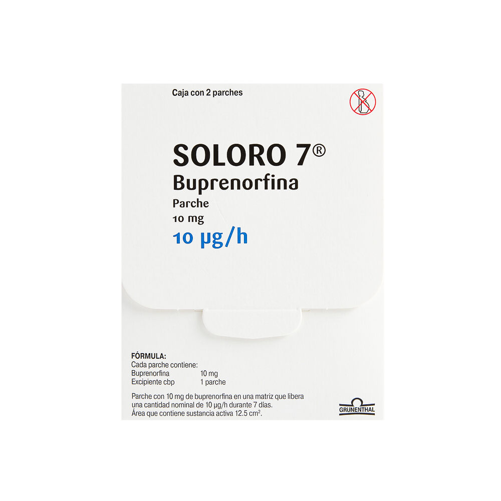 SOLORO 7 10MG PARCHE C 2 BUPRENORFINA