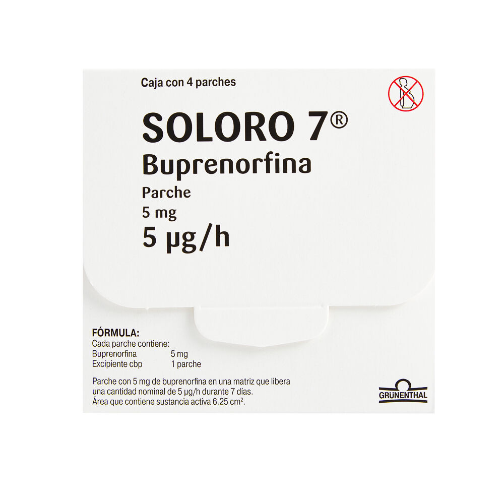 SOLORO7 5MG PARCHE C 4 BUPRENORFINA