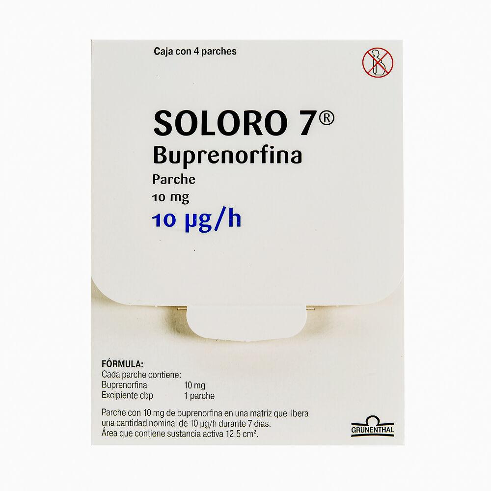 SOLORO 7 10MG PARCHE C 4 BUPRENORFINA