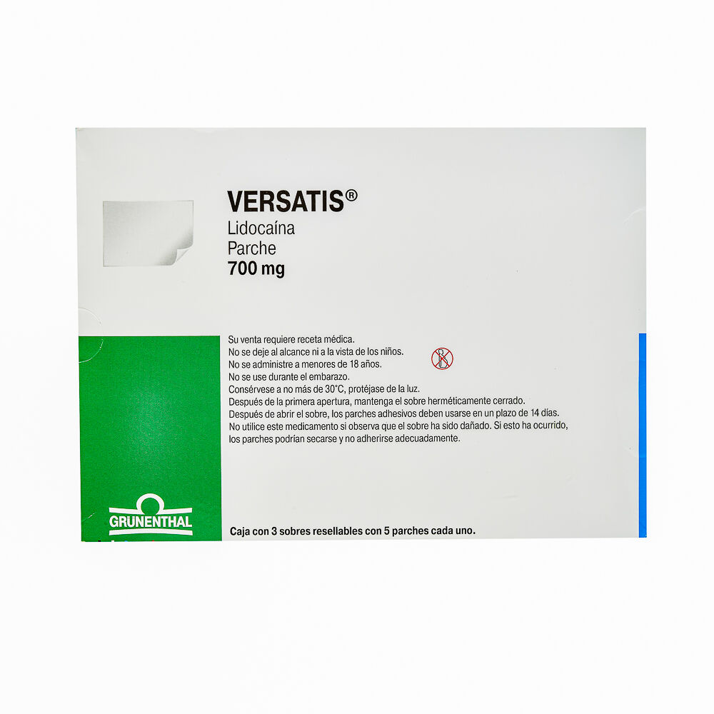 VERSATIS 700MG C 3 PARCHE LIDOCAINA