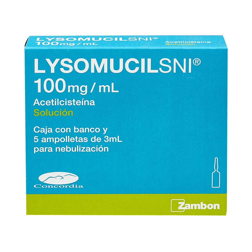 LYSOMUCIL SNI 100MG/ML C 5 AMP 3ML PARA NEBULIZAR