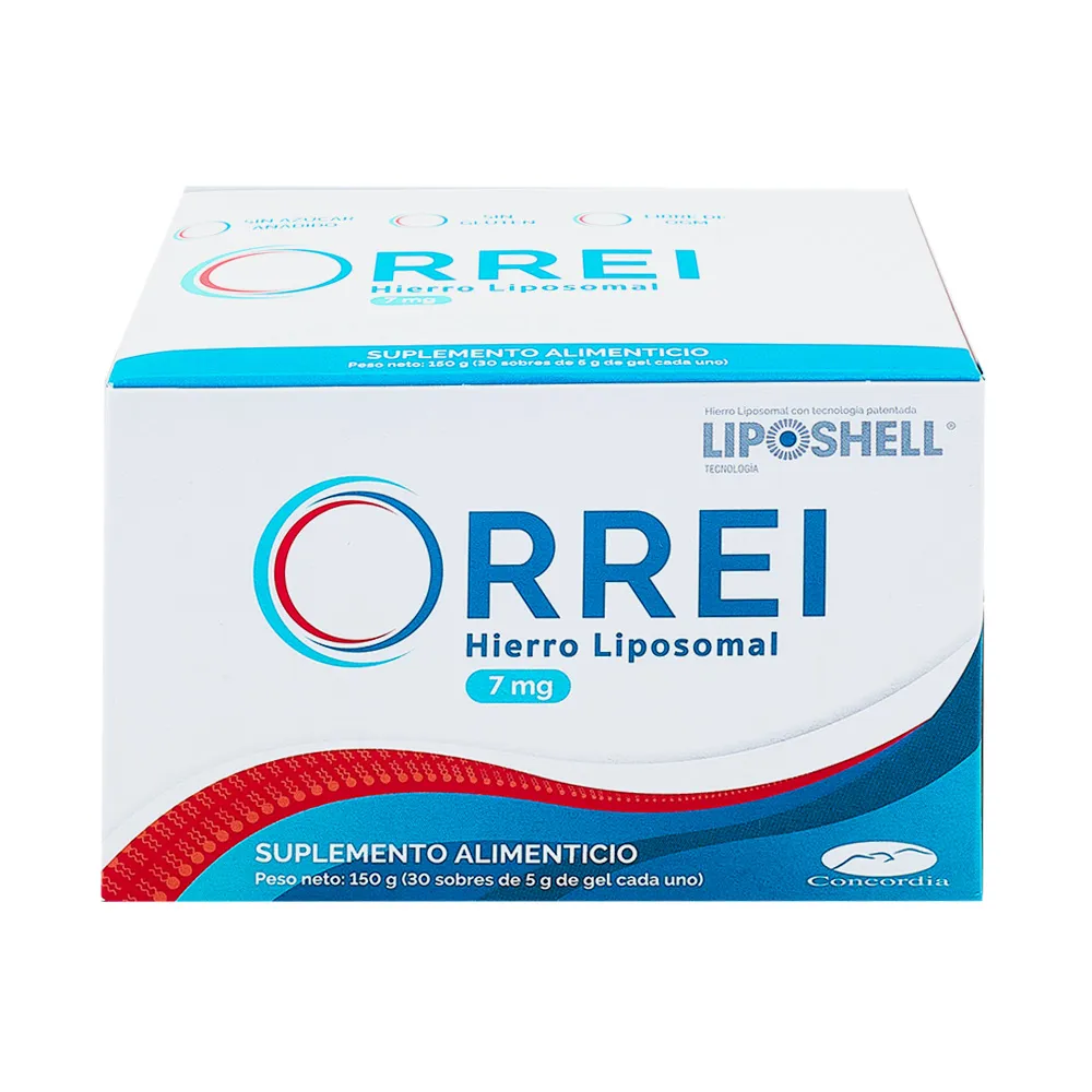 ORREI HIERRO LIPOSOMAL 7MG C 30 SOBRES