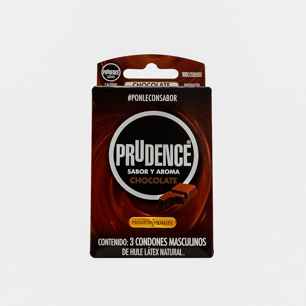 PRUDENCE PRESERVATIVO CAJA CON 3 SABOR CHOCOLATE