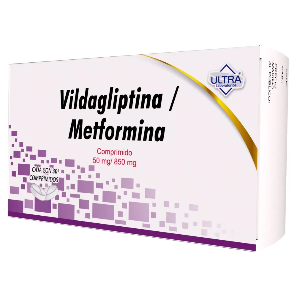 VILDAGLIPTINAMETFORMINA 50/850MG C 30 TAB ULTRA