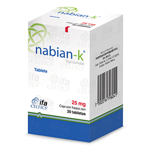 NABIAN K 25MG TAB C 20 TOPIRAMATO