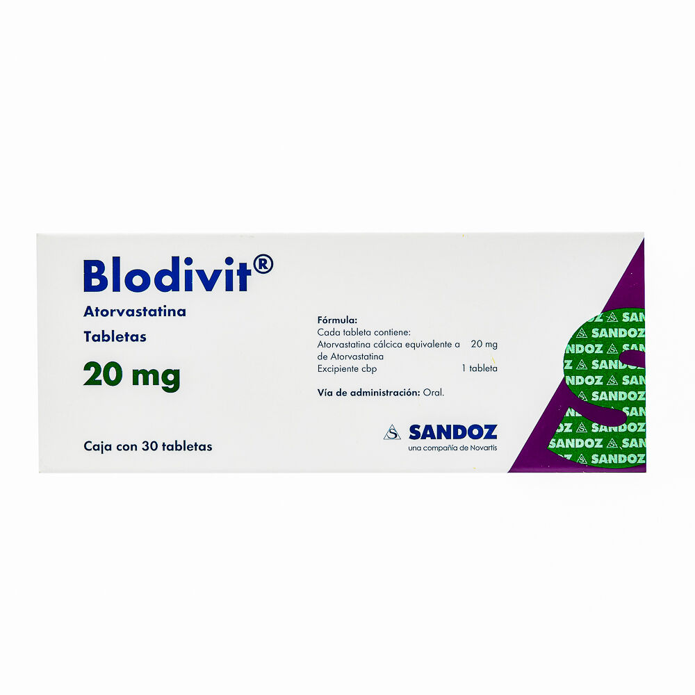 BLODIVIT 20MG C 30 TAB ATORVASTATINA